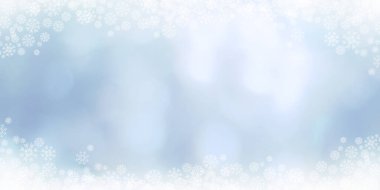 3D illüstrasyon Kış ve beyaz kar taneleri.