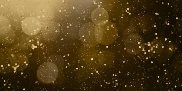 Altın Bokeh Arkaplan Resmi Noel Işıkları Yanıp Sönen Yıldızlar Bulanık — Stok fotoğraf