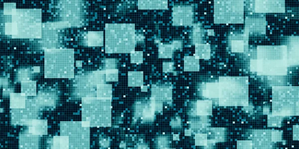 Blue Mixed Green Background Square Blur Square Abstract Blur Mosaic — Stock Fotó