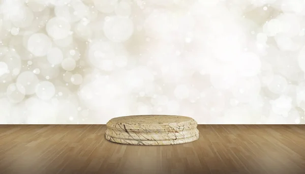 Drewniana Baza Świętowania Sylwestra Urodzin Świąt Zimowych Imprez Koniec Roku — Zdjęcie stockowe