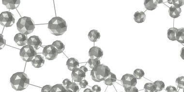 Çok boyutlu küp bağlantısı Soyut teknoloji arkaplan Geometrik nesneler 3D illüstrasyon bağlayan altıgen şekiller ağı