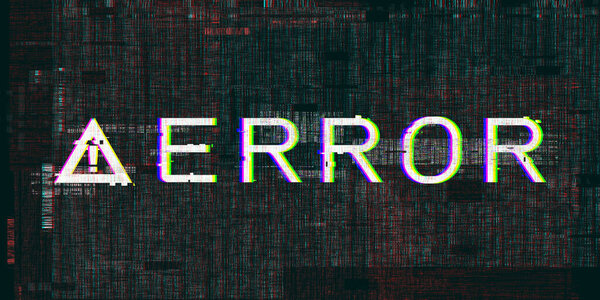 Glitch effect of 3d illustration exclamation mark Failed Systems Computer Hazard Symbols Hacking Errors Cyberpunk Design Ideas Digital Pixels Sound Errors Video Errors and Damaged Computer Systems