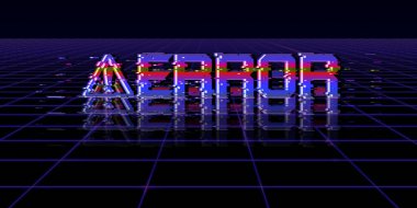 Bilgisayar sistemi hataları Arızası Bilgisayar tehlike sembolleri Hackleme Dijital illüstrasyon 3d piksel