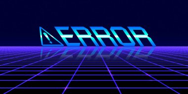 Arıza etkisi Bilgisayar Tehlike Sembolleri Cyberpunk Konsepti 80 'in Neon Ton Rengi Hackleme Dijital pikseller Bilgisayar sistemi hatası 3B illüstrasyon