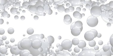 Çember soyut serbest yüzen top Parlak geometrik arkaplan 3d illüstrasyon