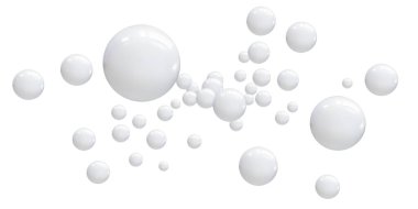 Çember soyut serbest yüzen top Parlak geometrik arkaplan 3d illüstrasyon