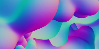 Renkli soyut sıvı Gradyan geometrik desen gradyan 3d illüstrasyon