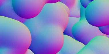 Renkli soyut sıvı Gradyan geometrik desen gradyan 3d illüstrasyon