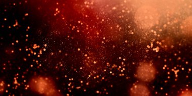 3D illüstrasyon kırmızı bokeh alevi bokeh sıcak arkaplan yanıp sönen yıldızlarla bulanık arkaplan