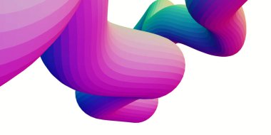 Gökkuşağı holografik dalga çizgisi Moda dalga kauçuk çizgisi 3D