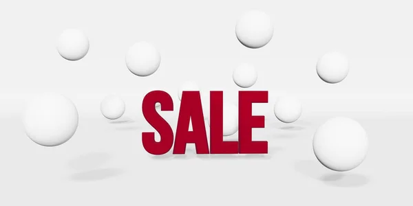 Sale Text White Background Illustration — Stock Photo, Image