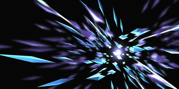 Дизайн Zoom Взрыв Острых Линий Трехмерная Иллюстрация — стоковое фото