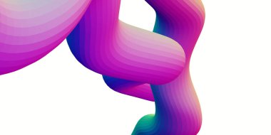 Gökkuşağı holografik dalga çizgisi Moda dalga kauçuk çizgisi 3D