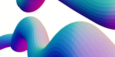 Gökkuşağı holografik dalga çizgisi Moda dalga kauçuk çizgisi 3D