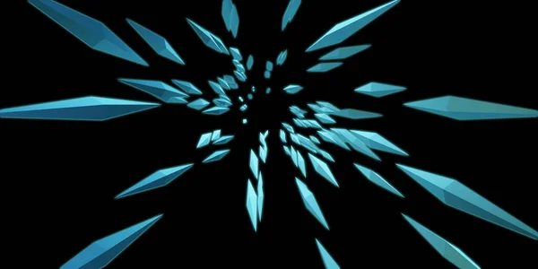 Zoom Ontwerp Explosie Van Scherpe Lijnen Driehoekig Licht Illustratie — Stockfoto