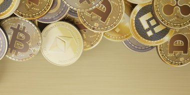 Bitcoin Şifreleme Dijital para birimi 3D illüstrasyon