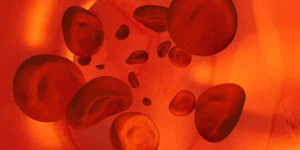 Imagen Magnificada Glóbulos Rojos Cirugía Vascular Interna Ilustración —  Fotos de Stock