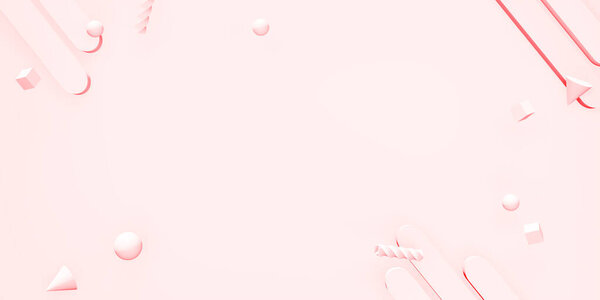 Геометрическая форма пластырь цвет сладкий фон 3d иллюстрации