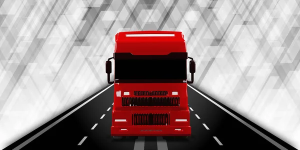Lastbilar Och Leveranser Internationellt Transportsystem Illustration — Stockfoto