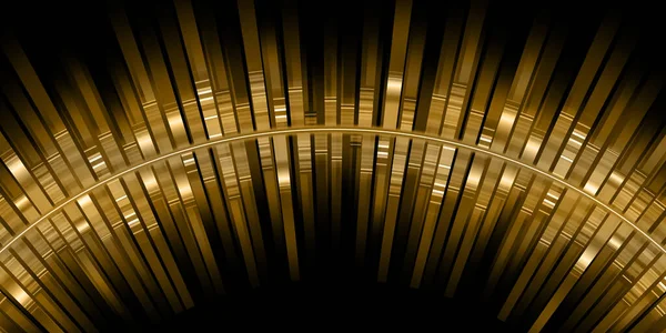 Ondas Sonoras Douradas Curvas Equalizador Luz Dourada Estrias Espectro Frequência — Fotografia de Stock