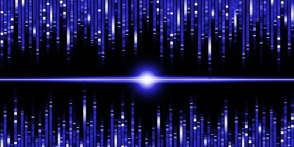 Frequency Spectrum Music Blue Sound Wave Equalizer Light Stripes Illustration — Stock Photo, Image