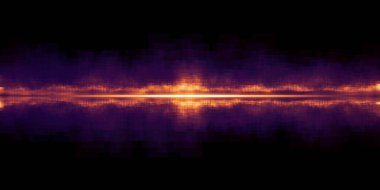 ses dalgası dengeleyici ses efekti DJ 3D illüstrasyon