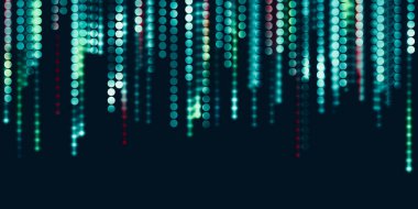 Teknoloji arkaplan çemberi soyut neon noktalar 3 boyutlu illüstrasyon