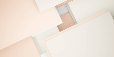 Soyut karelerin karo arkaplan çizimi geometri hiyerarşisi 3 boyutlu illüstrasyon