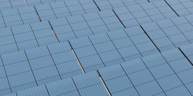 Güneş paneli elektrik depolama paneli. Güneş enerjisi 3 boyutlu resimleme