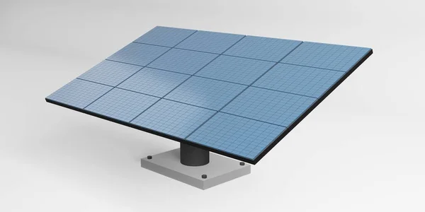 Solární Panel Elektrický Zásobník Mockup Solární Energie Ilustrace — Stock fotografie