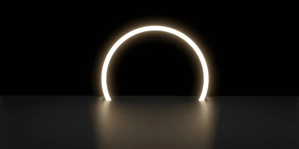 eğri çerçeve görünümlü arka plan ışıklandırması stand neon ışığı arkaplan 3B görüntüleme