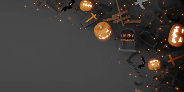 Halloween Achtergrond Kopiëren Ruimte Festival Dag Achtergrond Illustratie — Stockfoto