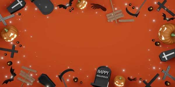 Halloween Backdrop Copy Space Festival Day Background Illustration — Stock Photo, Image