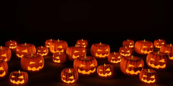 Halloween Background Devil Pumpkin Candlelight Gambar — Stok Foto