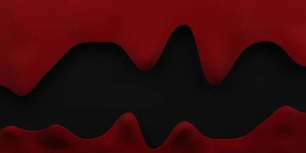 Sangue Goccia Bordo Halloween Flusso Sangue Sfondo Rosso Liquido Nero — Foto Stock