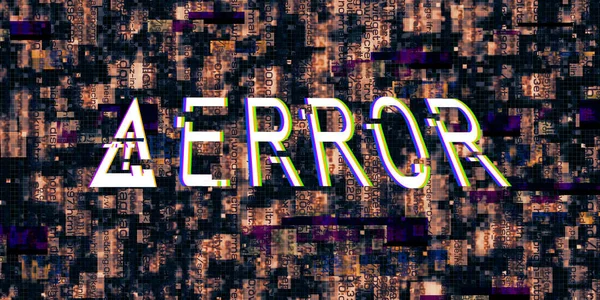 Ilustracja Efekt Usterki Symbole Zagrożeń Komputerowych Hacked Errors Cyberpunk Design — Zdjęcie stockowe