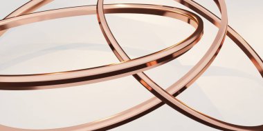 simli halka arkaplanı soyut beyaz arkaplan 3d illüstrasyon