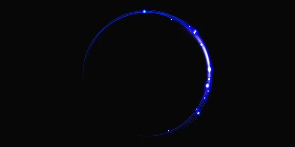 Lingkaran Cahaya Cincin Energi Render Teknologi Latar Belakang Abstrak — Stok Foto