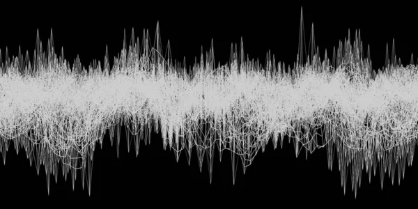 电能波声波几何抽象背景3D渲染 — 图库照片