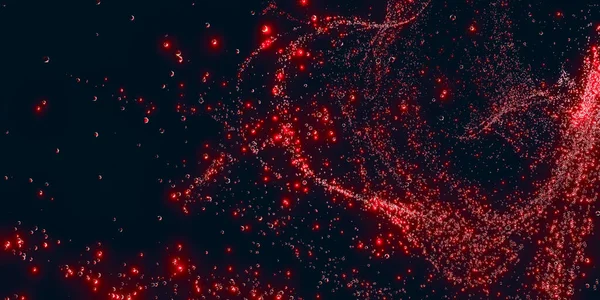 Flak Абстрактні Молекули Атоми Лінія Пожежних Смуг Ілюстрація — стокове фото
