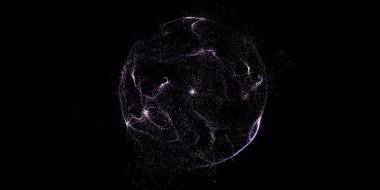 Soyut sıçrayan su Bokeh ışığı Akan su damlacıkları 3D illüstrasyon