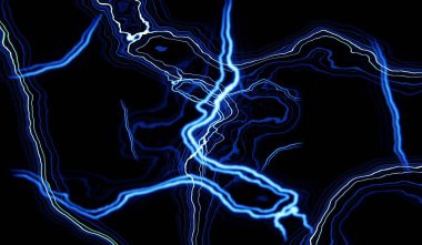 Soyut, neon ışığı, pürüzsüz arkaplan, 3 boyutlu illüstrasyon