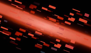 Hızlı hareket eden ışık arkaplanı, neon ışıklar, 3 boyutlu illüstrasyon