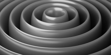 Çember, halka, su damlası, soyut arkaplan, üç boyutlu illüstrasyon