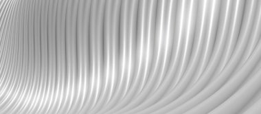 3d resimleme beyaz plastik dalga paralel çizgiler arkaplan eğrisi dalgası