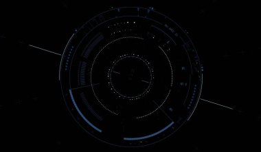 Teknoloji çemberi, teknoloji çemberi, arkaplan, 3 boyutlu illüstrasyon