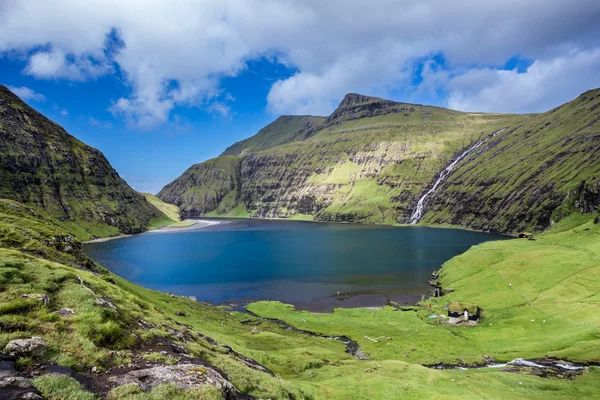 Villaggio di Saksun, Isole Faroe, Danimarca — Foto Stock