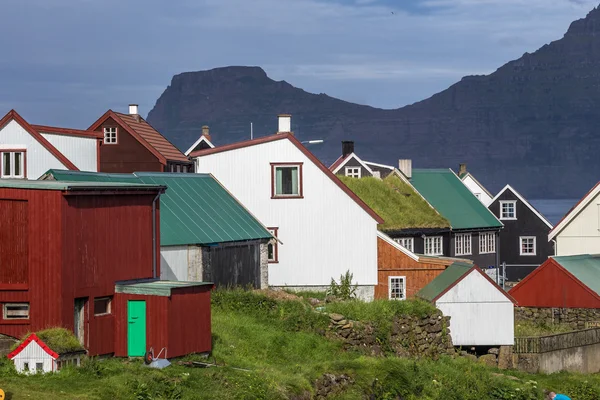 Köy Gjogv Faroe Adaları — Stok fotoğraf