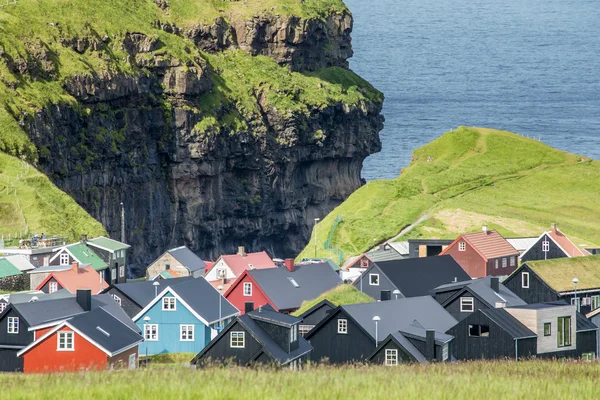Dorf gjogv auf den färöischen Inseln — Stockfoto