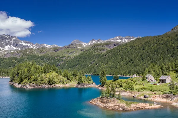 Devero Lake in Alpe Devero natural park in the Lepontine Alps, Verbania (Italy)